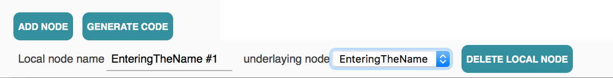The EnteringTheName #1 local node uses the EnteringTheName actual node as its underlaying node